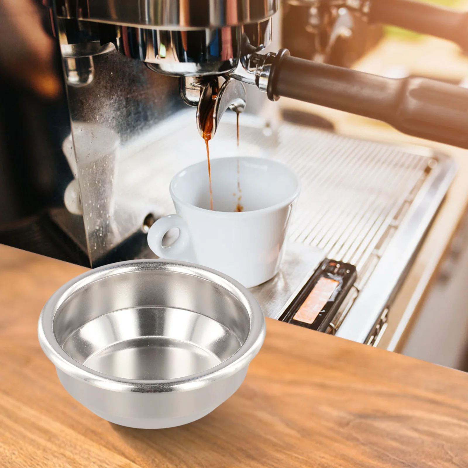 Kitchen Tool Filter Bowl 1pc Dia 58mm Height 17mm Parts Stainless Steel Semi-Automatic Espresso Machines Tools