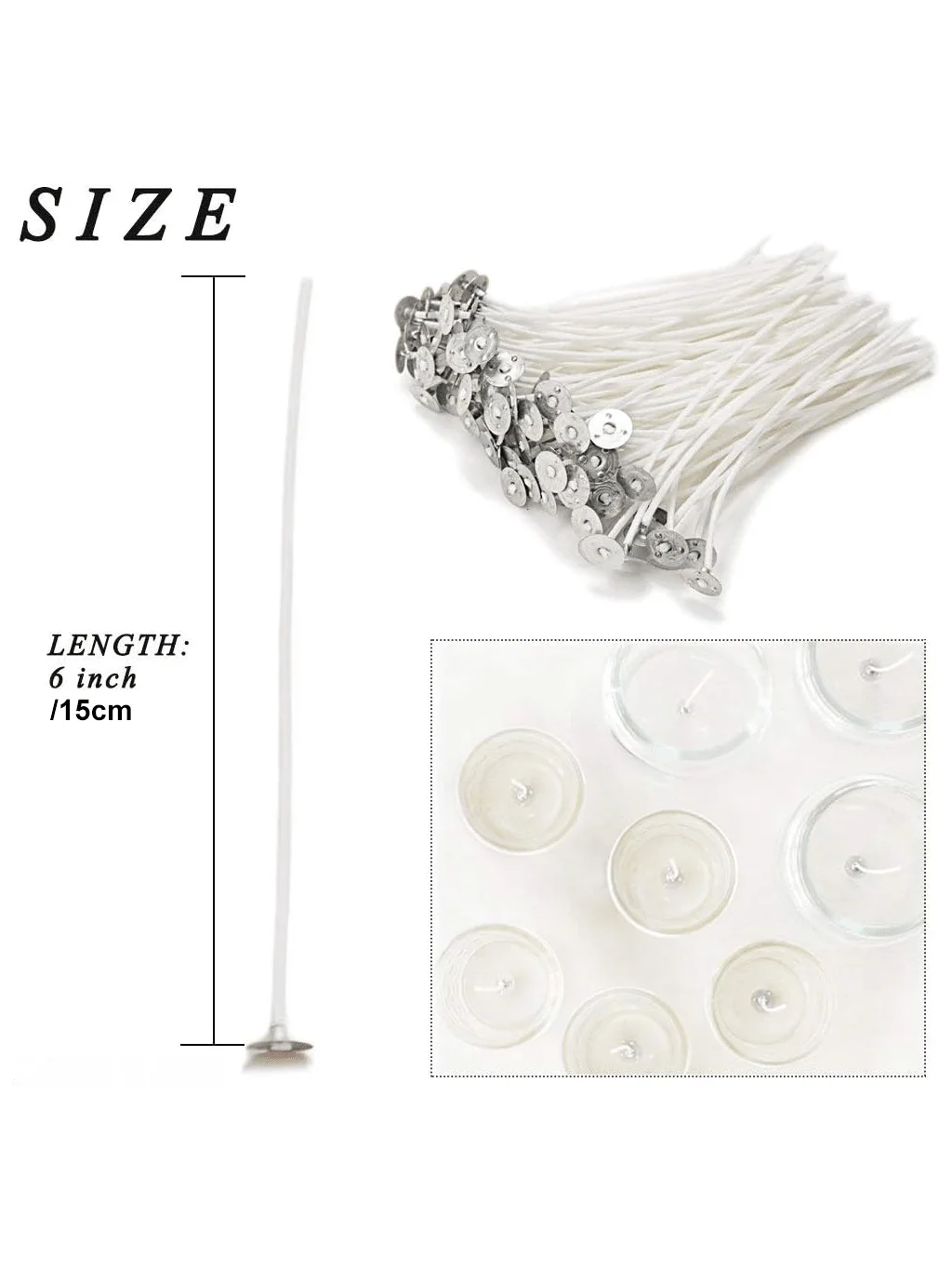 100 Piece Candle Wick 6