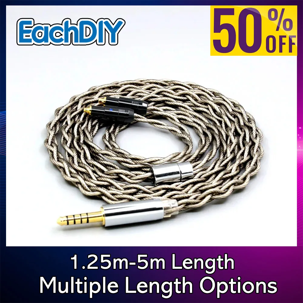 

4 core Pure 99% Silver Shield 1.8mm Plated Graphene Earphone Cable For SRH1540 SRH1840 SRH1440 7938