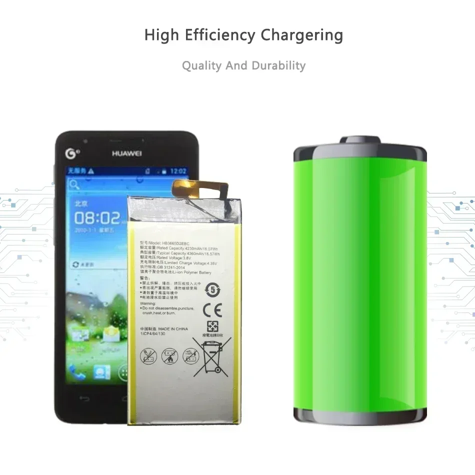 Rechargeable Mobile Phone Batteries HB3665D2EBC For Huawei P8 Max (not P8) Smartphone Portable Battery Fast Shipping