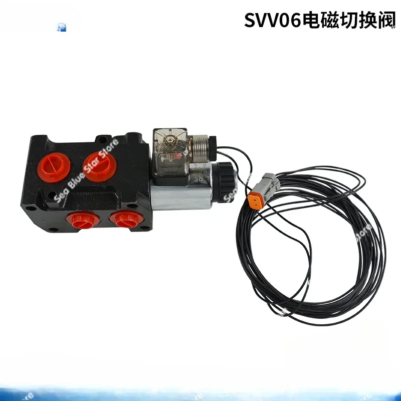 Two-position six-way reversing valve excavator is equipped with winch switching valve two-in and four-out hydraulic valve