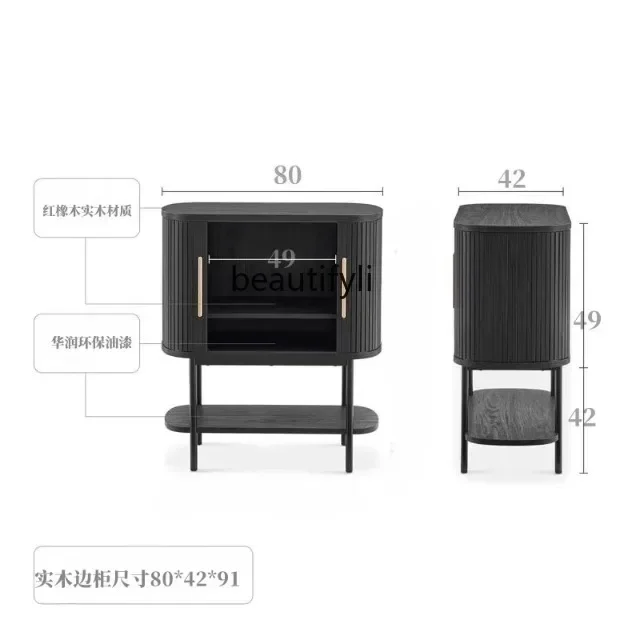 Q181 Medieval style entrance cabinet, modern simple dining side cabinet, living room storage, French retro style decorative cabi