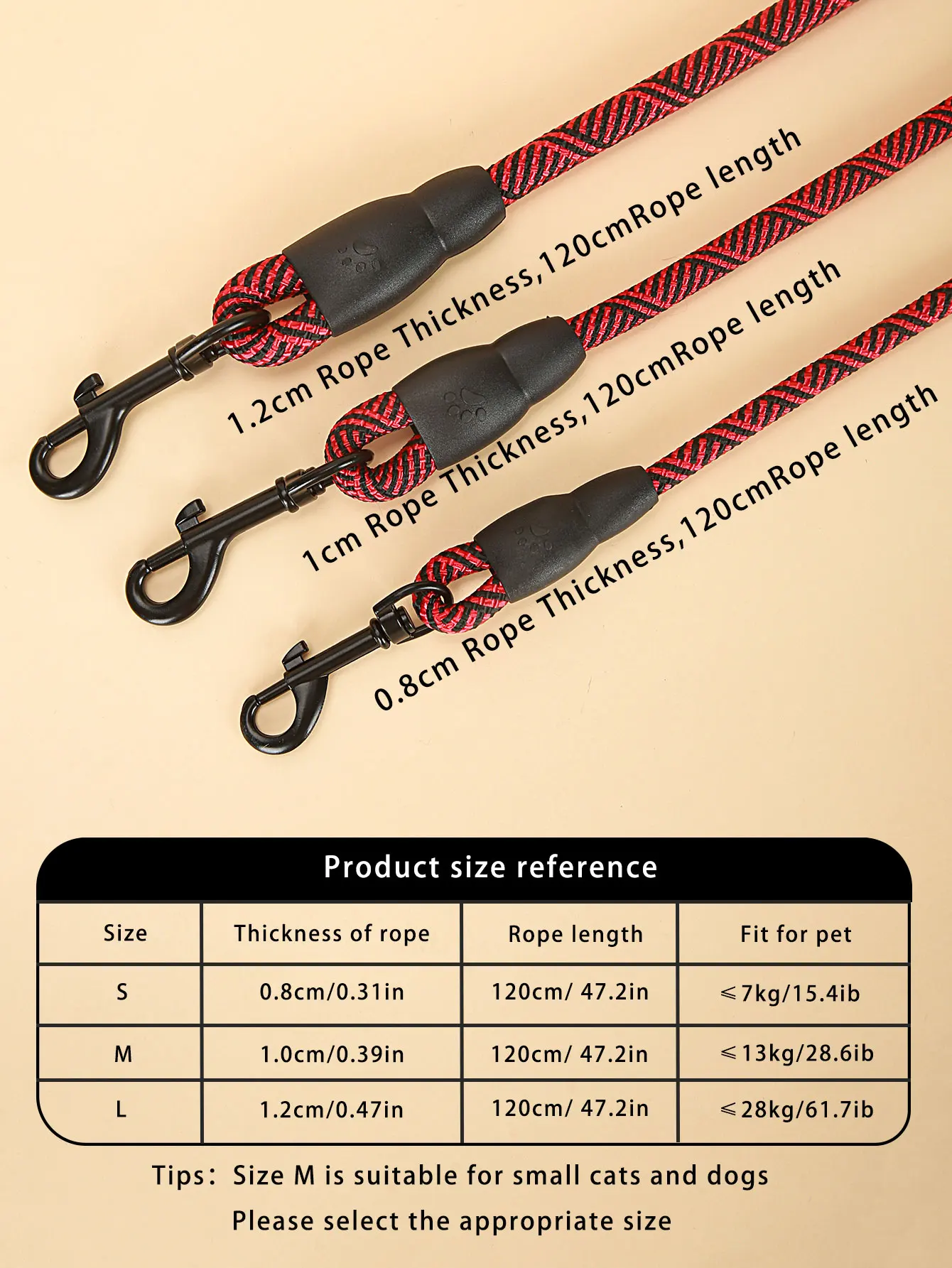 1pc Red Pet leash, outdoor leash, to prevent the loss of dogs,Leash for cats and dogs