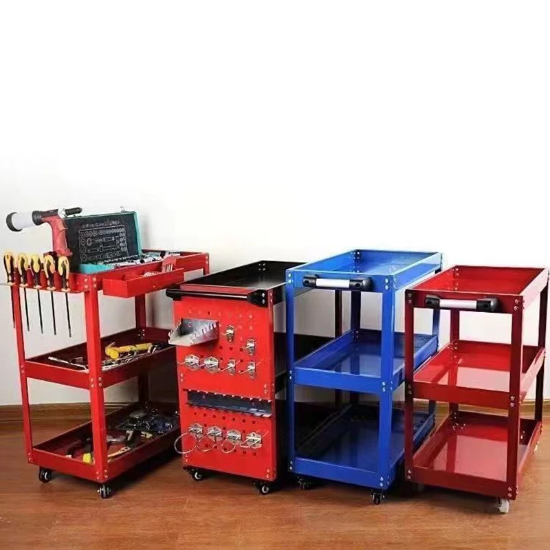 Multi functional and Heavy-duty Vehicle Repair Parts Tool Cart Mechanical Workshop Tool Cart With Wheels Three Layer Mobile Tool