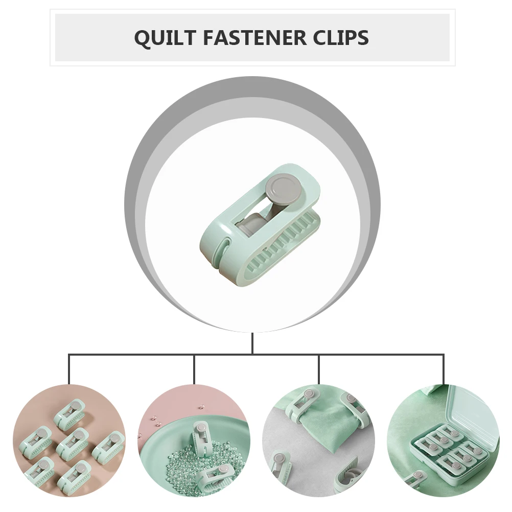 

2Sets Quilt Fasteners Anti-Slip Quilt Cover Fixators Easy to Use Bed Sheet Accessories for Better Sleep