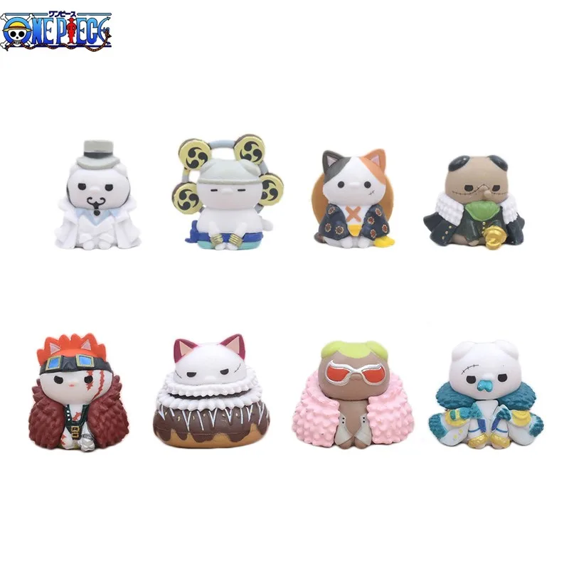 Nuevas figuras de PVC de One Piece: Tony Tony Chopper, Portgas·D· Ace, Trafalgar Law, para decoración de pasteles y juguetes.