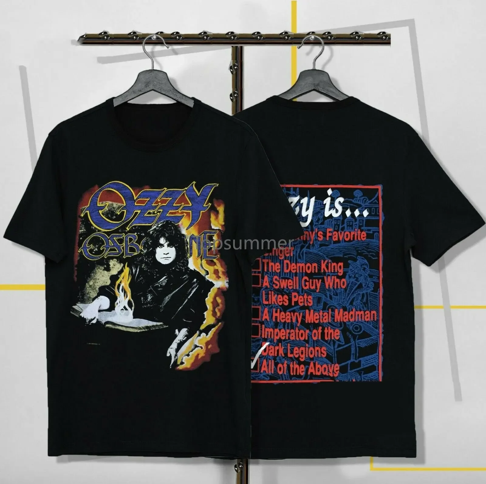 

Vtg 80S Ozzy Osbourne All Of The Above Checklist T T Shirt
