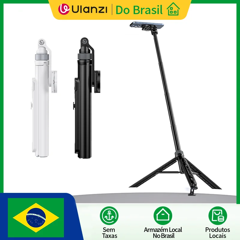 Ulanzi TT88 Overhead Selfie Stick Magsafe Phone Tripé com 30M Controle Remoto para Iphone 16 15 Huawei Xiaomi Samsung Vlog Live