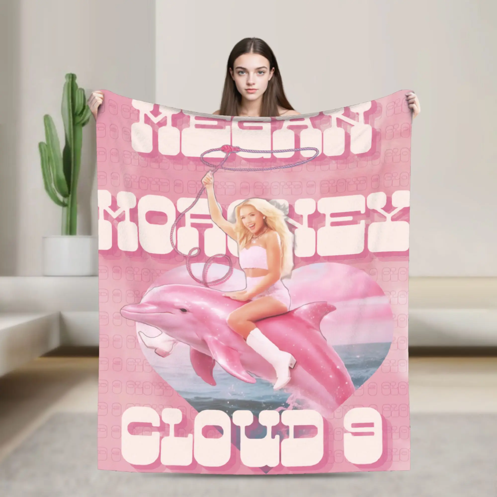 Warm Soft Blanket Camping Office Megan Moroney Singer Cloud 9 Album Throw Blanket  Flannel Bedspread For Bedroom Sofa Bed Cover