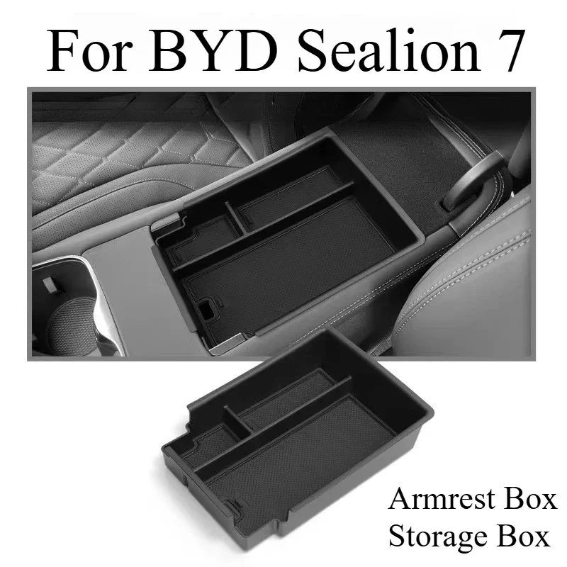 

For BYD Sealion 7 Right Rudder New Armrest Box Storage Box Storage Stowing Tidying Car Interior Accessories Automobiles
