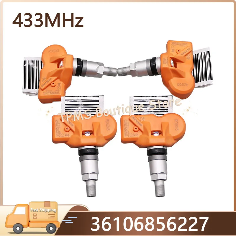 4pcs 433MHz TPMS Sensor Monitor 36106856227 For Mini R55 R58 R59 R60 R61 Alpina B3 XD3 D5 Bi-Turbo Rolls-Royce Phantom Wraith