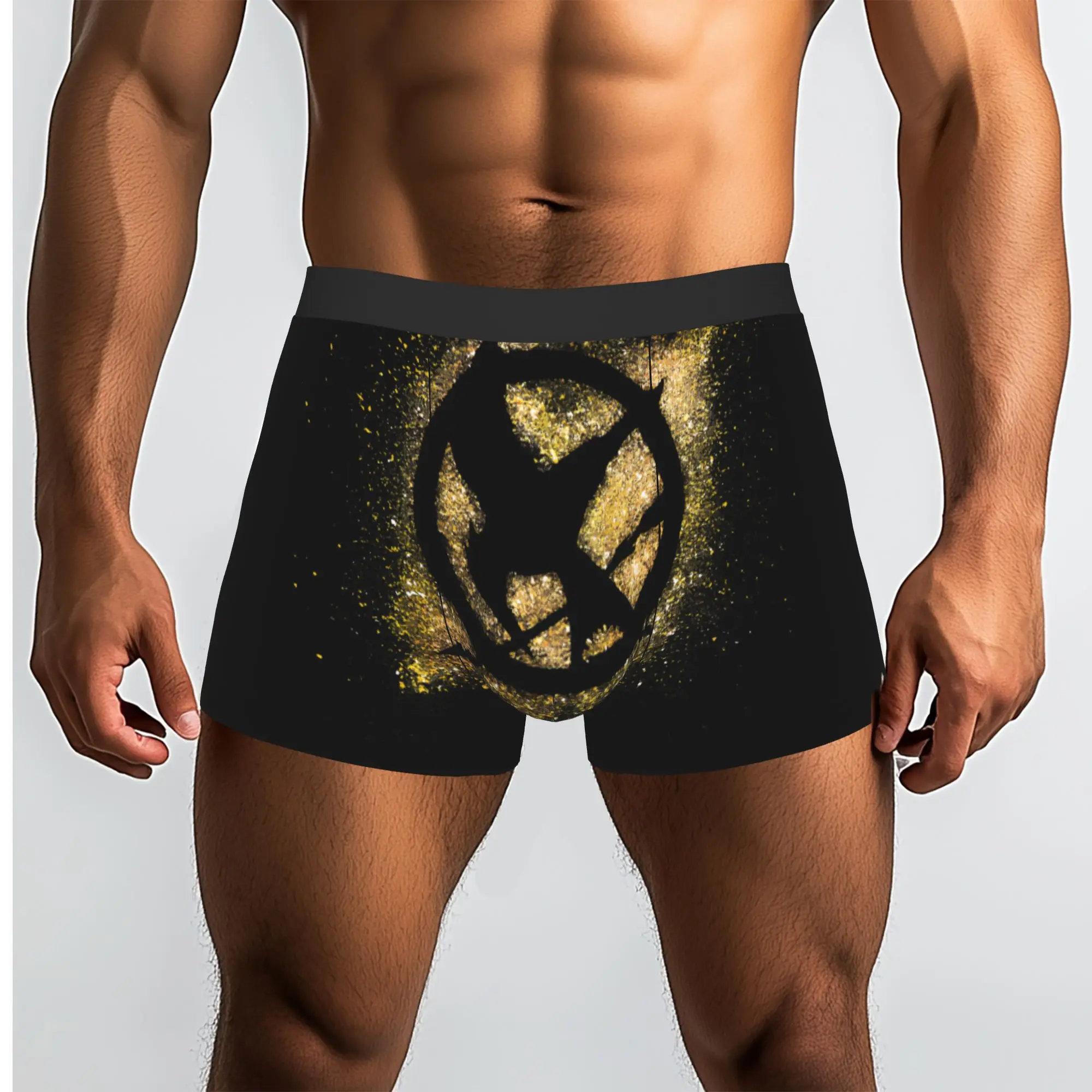 

Трусы-боксеры для мужчин "Catching Fire The Hunger Games", дышащие, удобные, комфортные шорты