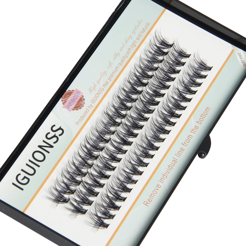 IGUIONSS 30D Nerz-Wimpernverlängerung Natürliche 3D Russische Volumen-Kunstwimpern Einzelne Weiche Natürliche Falsche Wimpern – Detail 2