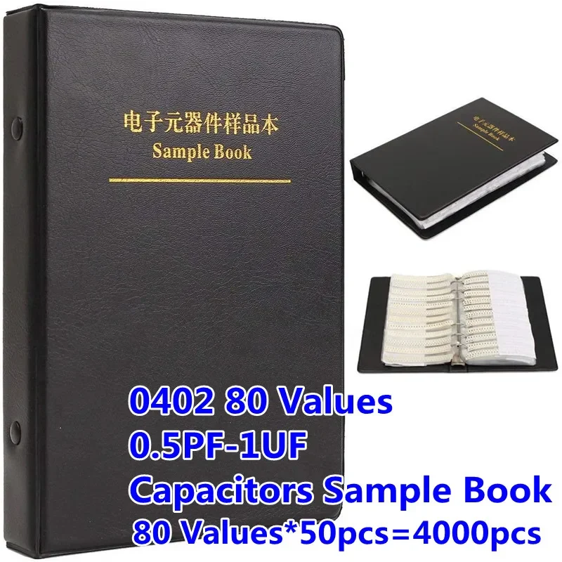 4000pcs 0402 Capacitor Kit 0.5pF~1uF 3PF 4.7PF 10PF 68PF 100PF 1NF 2.2NF 3.3NF 4.7NF 10NF 22NF 33NF 47NF 68NF 100NF  220NF 470NF