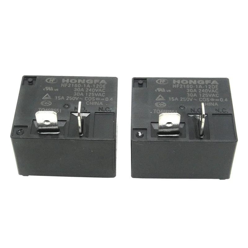 

HF2160-1A-12DE HF2160-1A-24DE 12VDC 24VDC 30A 240VAC Relay 4Pins