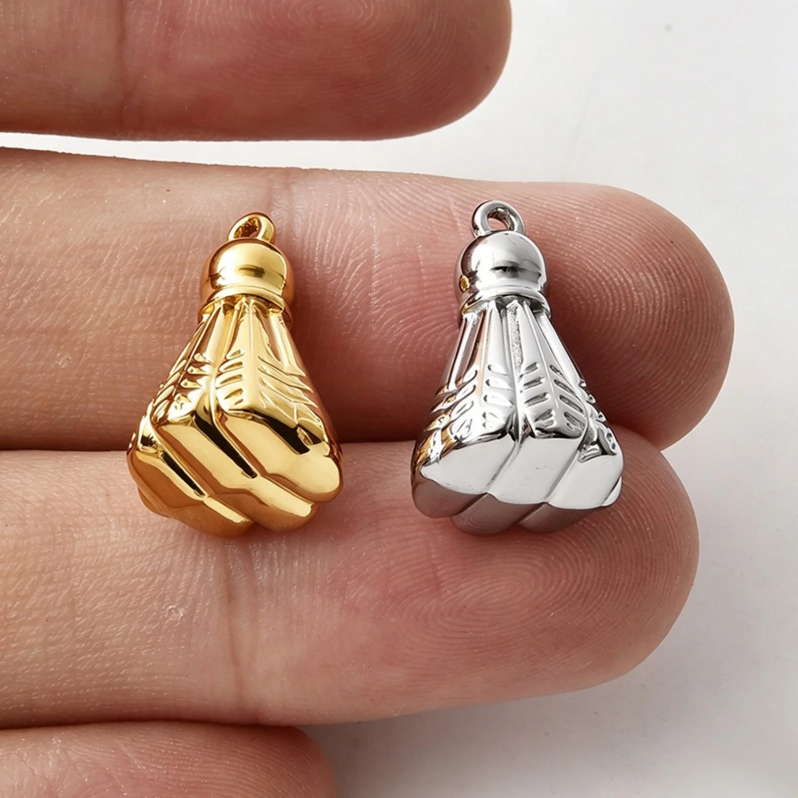 4 Pcs 316 Stainless Steel 3D Sports Charms Baseball Bat Billiards Badminton Airplane Hourglass Pendants DIY Necklace Wholesale