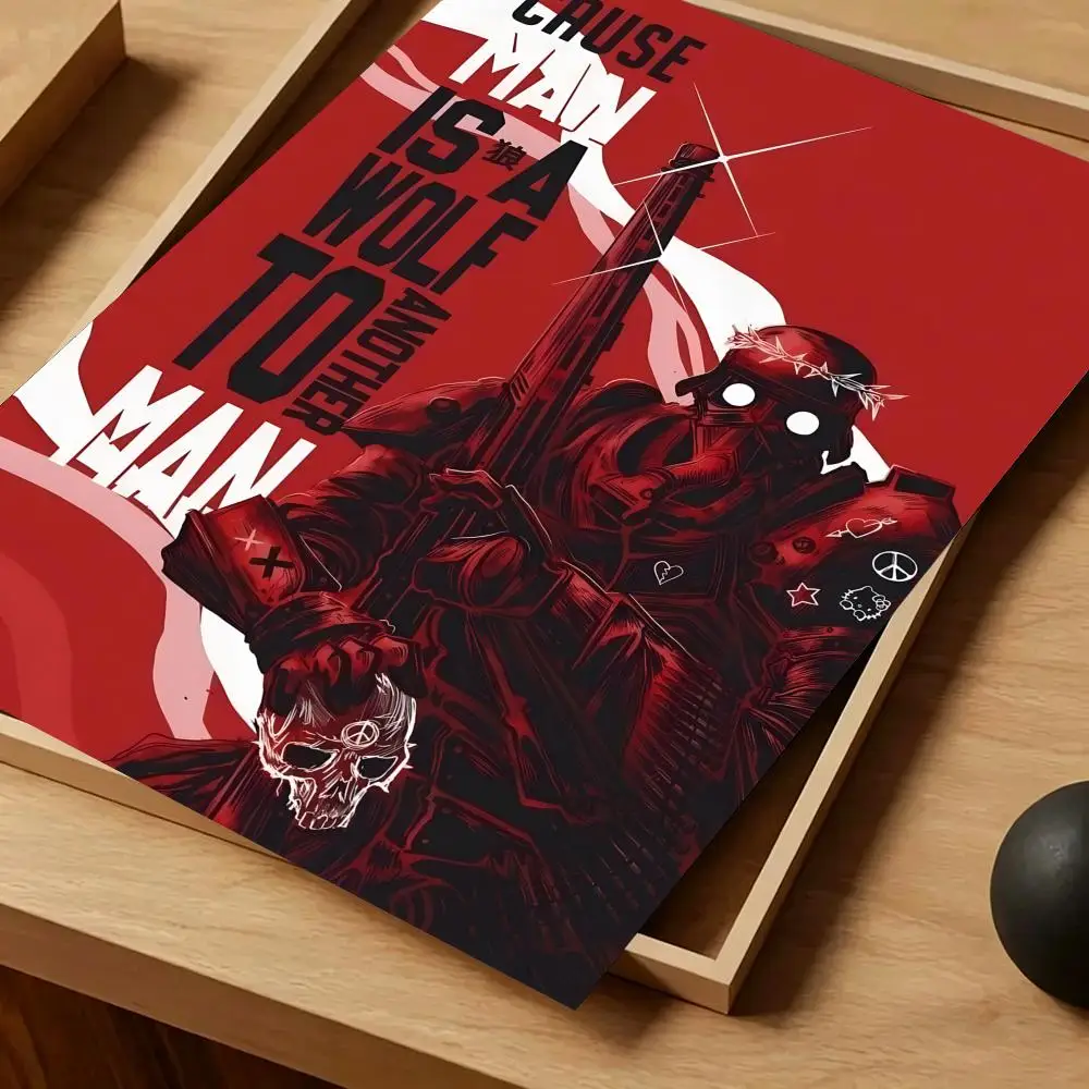 Anime Jin Roh The Wolf Brigade Poster Self-adhesive Art Waterproof Paper Sticker Coffee House Bar Room Wall Decor - view 6