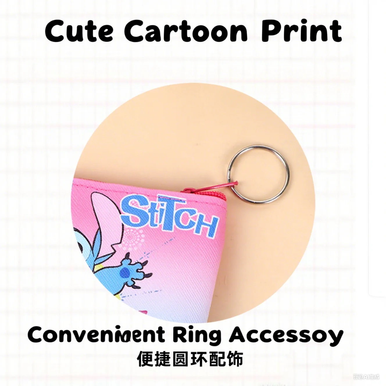 Dompet Koin Anime Stitch Kawaii, Dompet Resleting Kartun Modis, Tempat Kartu Pelajar, Tas Penyimpanan Kartu Identitas, Paket Kartu, Hadiah Natal