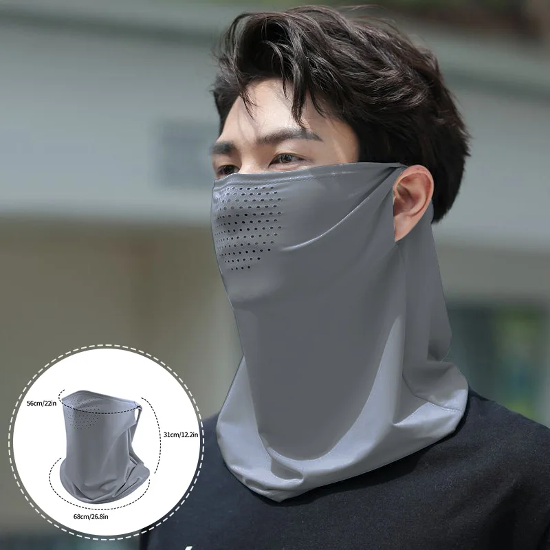 Sun Blocking Mask Hiking Scarf Bicycle Mask Sun Shading Mask Ice Silk Sunlight Blocking Scarf Cycling Hiking Scarves 햇빛차단마스크