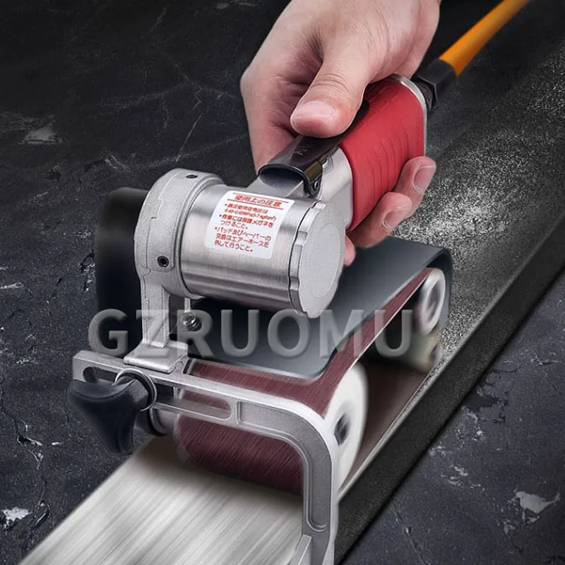 60x260MM Air Belt Sander Mini Pneumatic Metal Drawing Grinding Machine Stainless Steel Woodworking Multifunction Polishing Tool