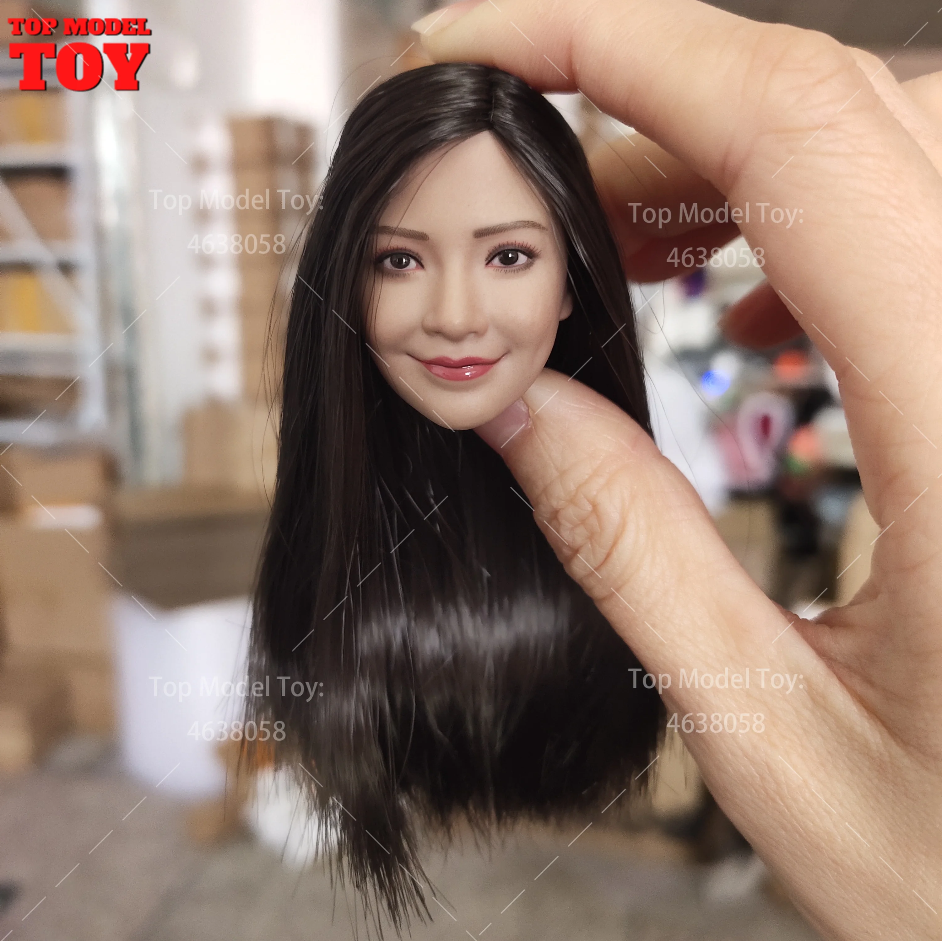 VERYCOOL FX10 1/6 Angelababy Kopf Sculpt Schwarz Langes Haar Kopf Carving Mittlere Büste Modell Fit 12'' Weibliche Soldat Action figur