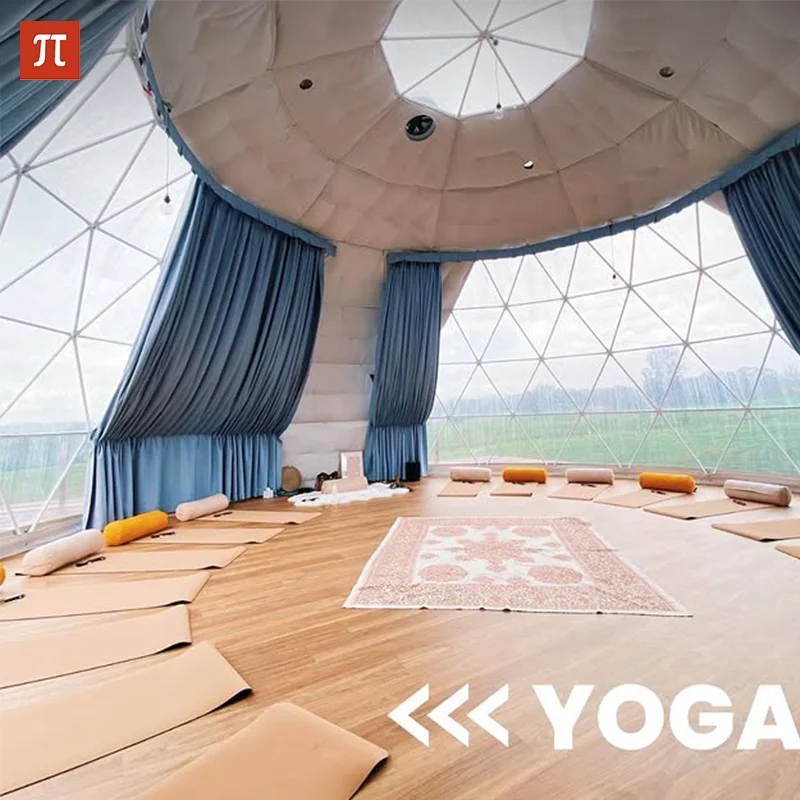 Glamping Redonda Cúpula Geodésica para Exterior, Transparente Céu Estrelado, Cúpula do Hotel de Luxo, Lazer Resort, Resort e Resort