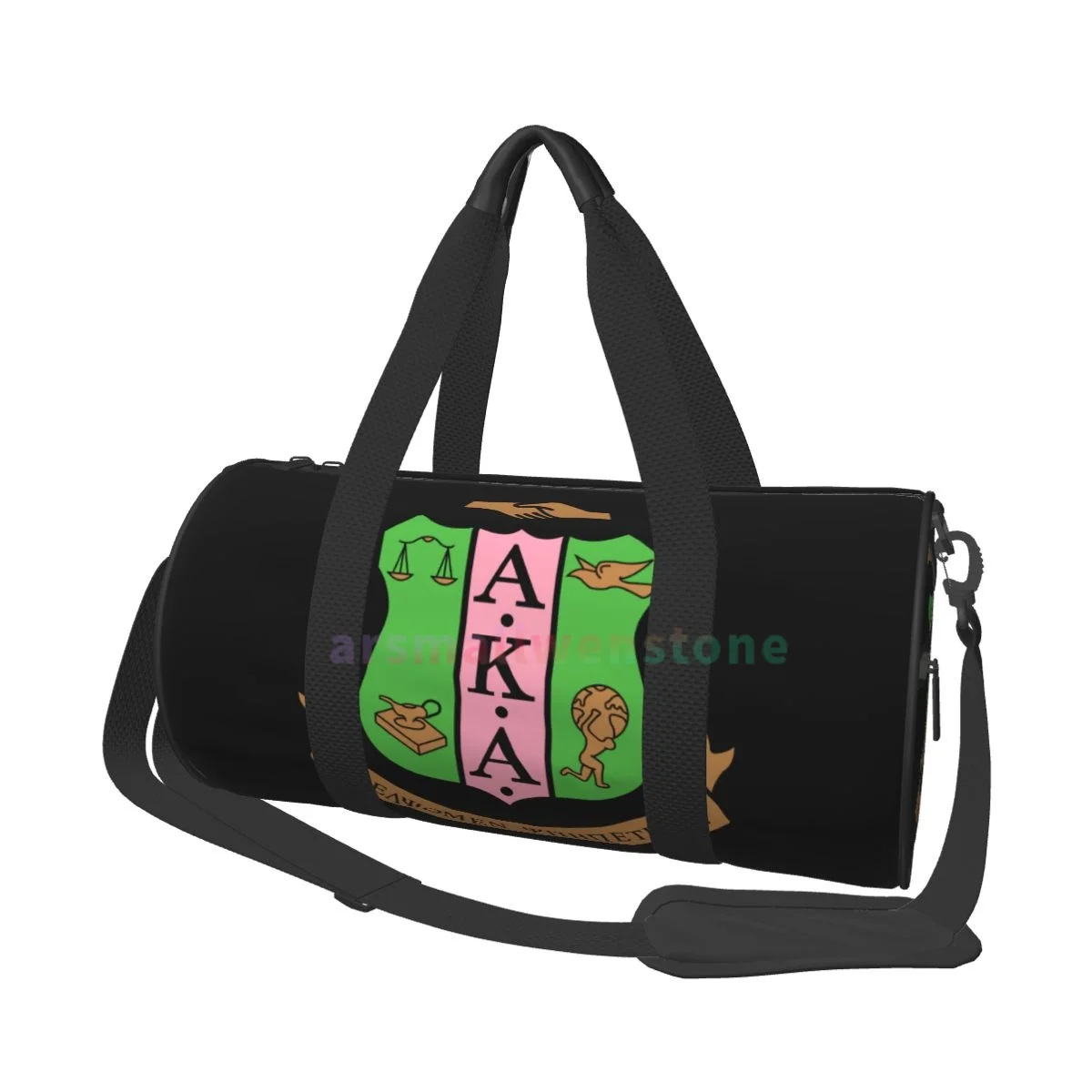 AKA Sorority Yoga Bag Workout Durable Backpack Handbags Round Outdoor Fitness Bags Travel Duffle Bag