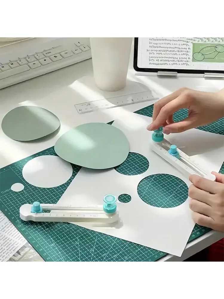 360 ° Coupe-cercle réglable – Outil de scrapbooking de précision pour des coupes de papier circulaires parfaites – Idéal pour les amateurs d'artisanat