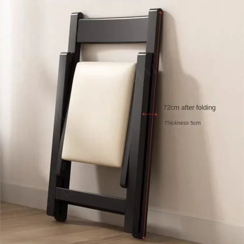 كرسي بسيط من الخشب الصلب قابل للطي كرسي طعام منزل صغير بسيط قابل للطي كرسي خلفي كراسي محمولة للمنزل في الهواء الطلق للمطبخ