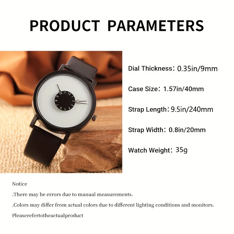 Innovative Reverse Pointer Watch For Women Stylish And Trendy Creative Couple Watch For Men And Women Students.