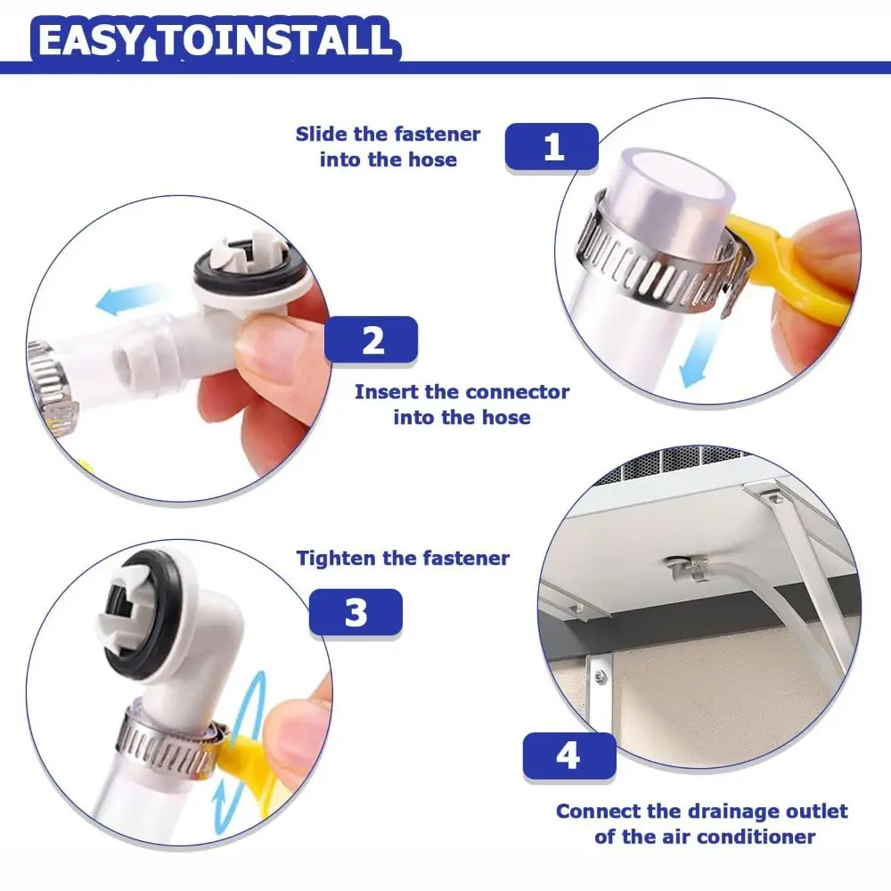 

Сливной шланг для кондиционера 3/6/10 футов, портативный герметичный сливной шланг переменного тока с разъемом для шланга и зажимом, дренажная труба