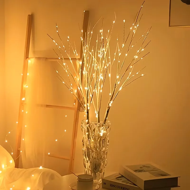 1 PC White Birch Branch Light LED Festive Lights Battery Operated For Christmas Party Wedding Decoration Twig Outdoor Lights