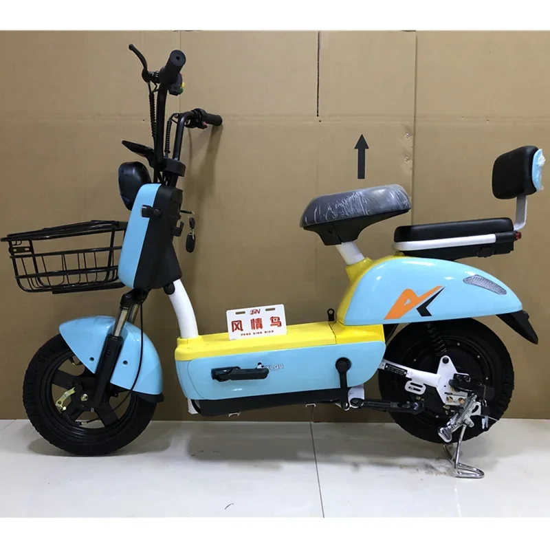 2022 Factory Wholesale Adult electric car bicycle two-wheeled battery double small motorcycle