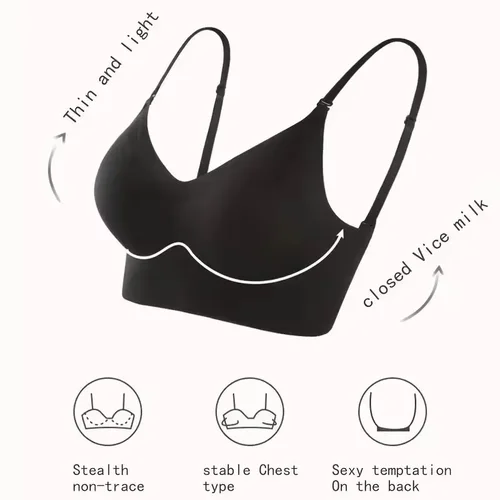 Imagen 2 del producto Sujetador Invisible para mujer, sujetadores con escote en U profundo, Top sin espalda para vestidos, lencería Sexy con correa transparente, ropa interior push-up sin tirantes