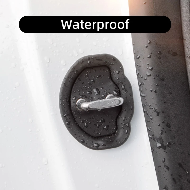 4 stks/set Deurslot Siliconen Protector Cover voor Tesla Model 3/Y 2021-2025 Accessoires Voorkomen Roest schokabsorberende Anti-Kras