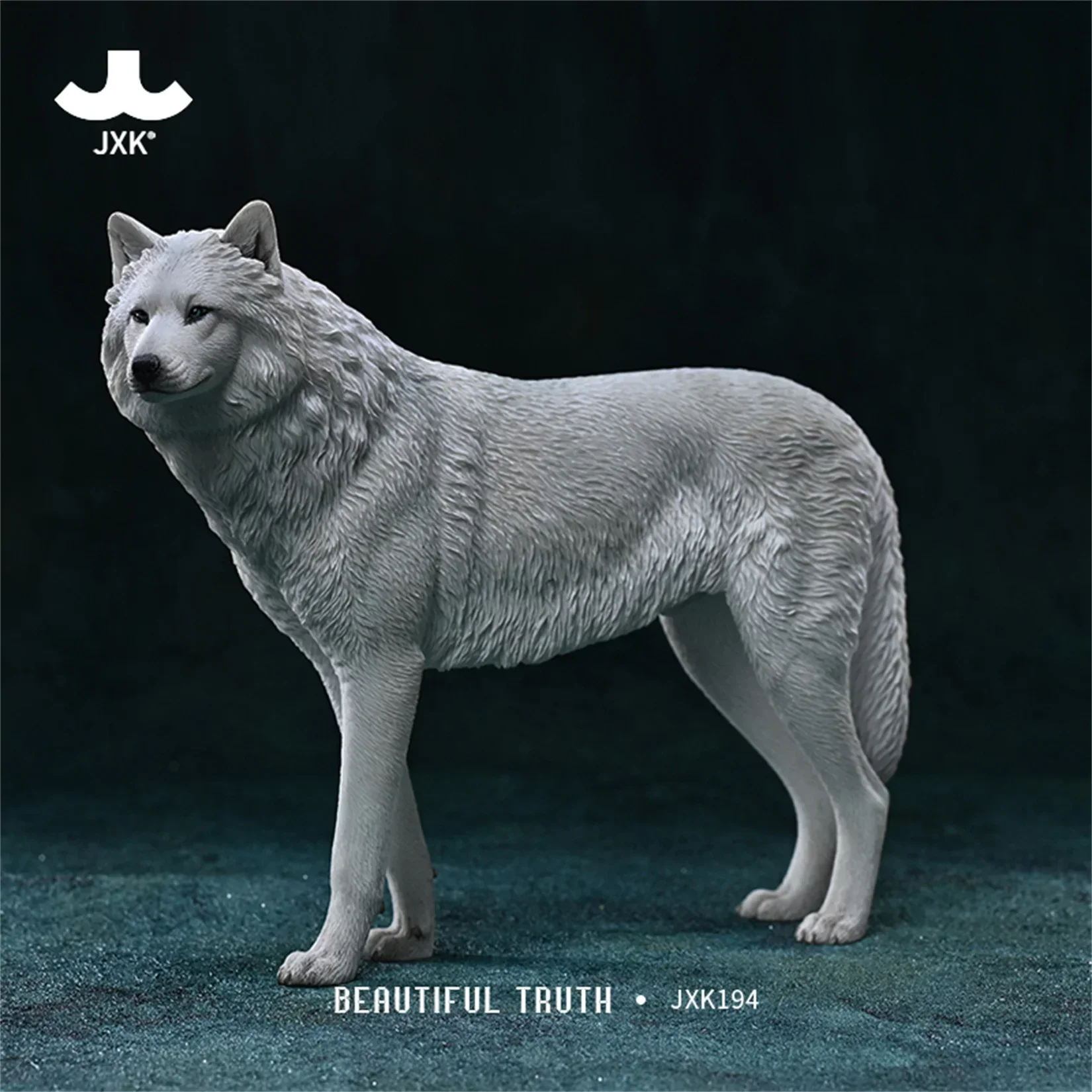 JXK 1/6 Arctic Wolf Model Canis Lupus Arctos Animal Decoration Collection Soldier Accessory Birthday Gift Photography Props