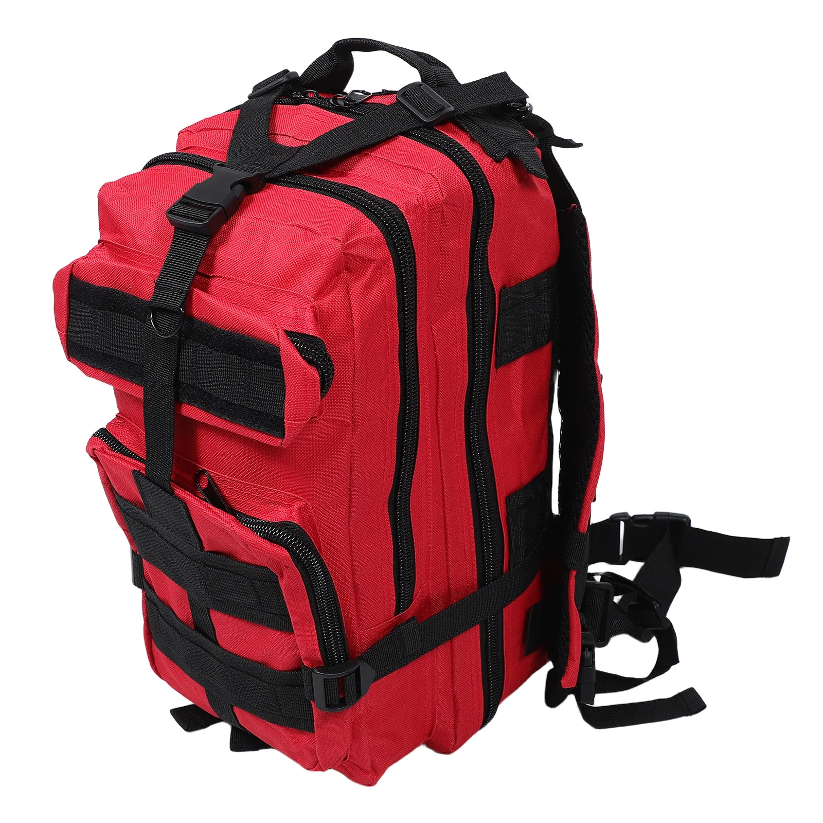 

Large Capacity Outdoor Tactical Backpack Red Oxford Multicompartment Hiking Camping Trekking Rucksack For Men Waterproof Travel