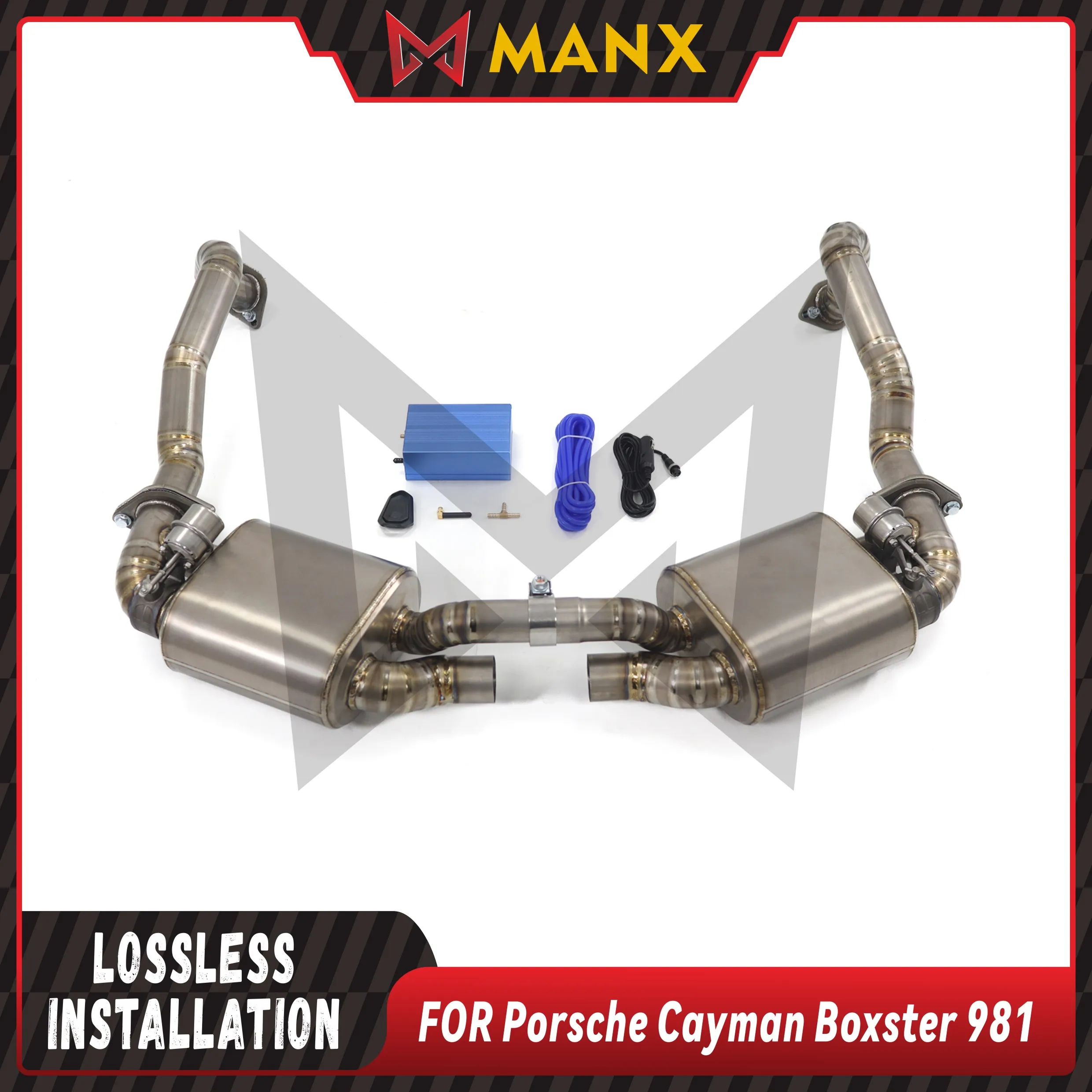 

Titanium alloy Primary colour Catback Muffler With Valve Suitable for Porsche Cayman Boxster 981 Performance exhaust system