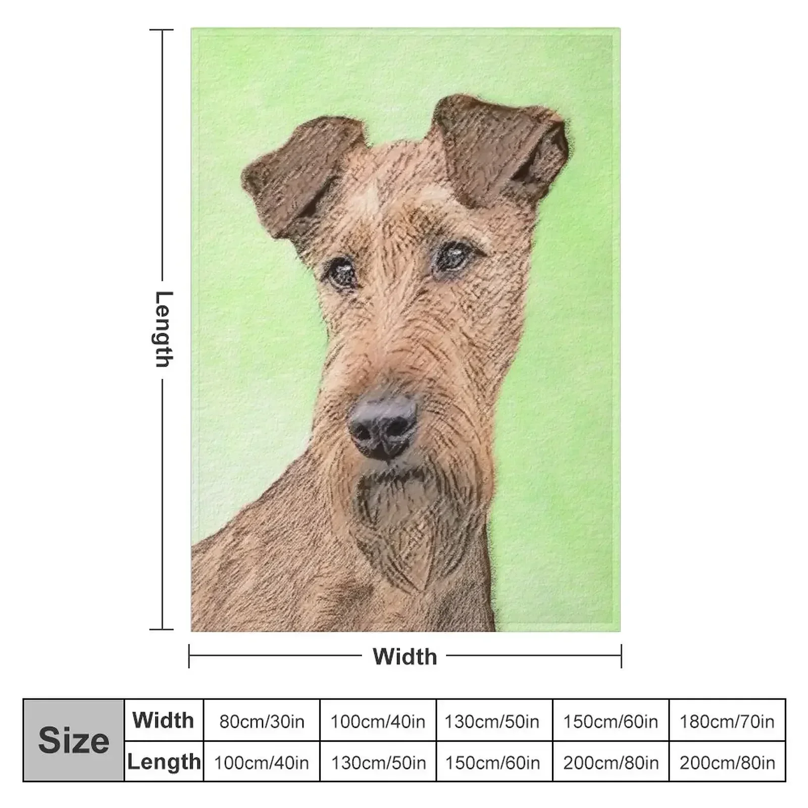 Irish Terrier Painting - Cute Original Dog Art Throw Blanket Bed linens Designers Weighted Hairy Softest Flannel Blankets