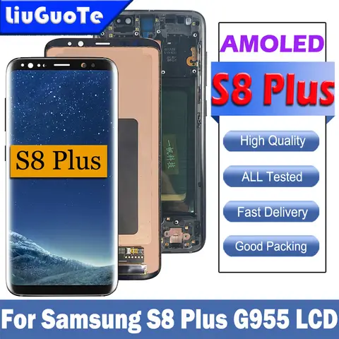 6.2 "Super Amoled LCD Per Samsung S8 + G955 Display LCD Touch Screen Digitizer Assembly Per Samsung S8 Plus G955 LCD di Ricambio