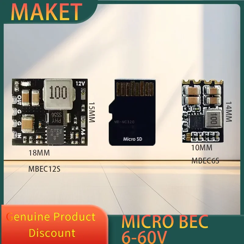 

MATEK Mateksys MICRO BEC 6-60V TO 5V/9V/12V-ADJ Step-Down Regulator Module For RC Model Airplane Helicopter FPV Racing Drone
