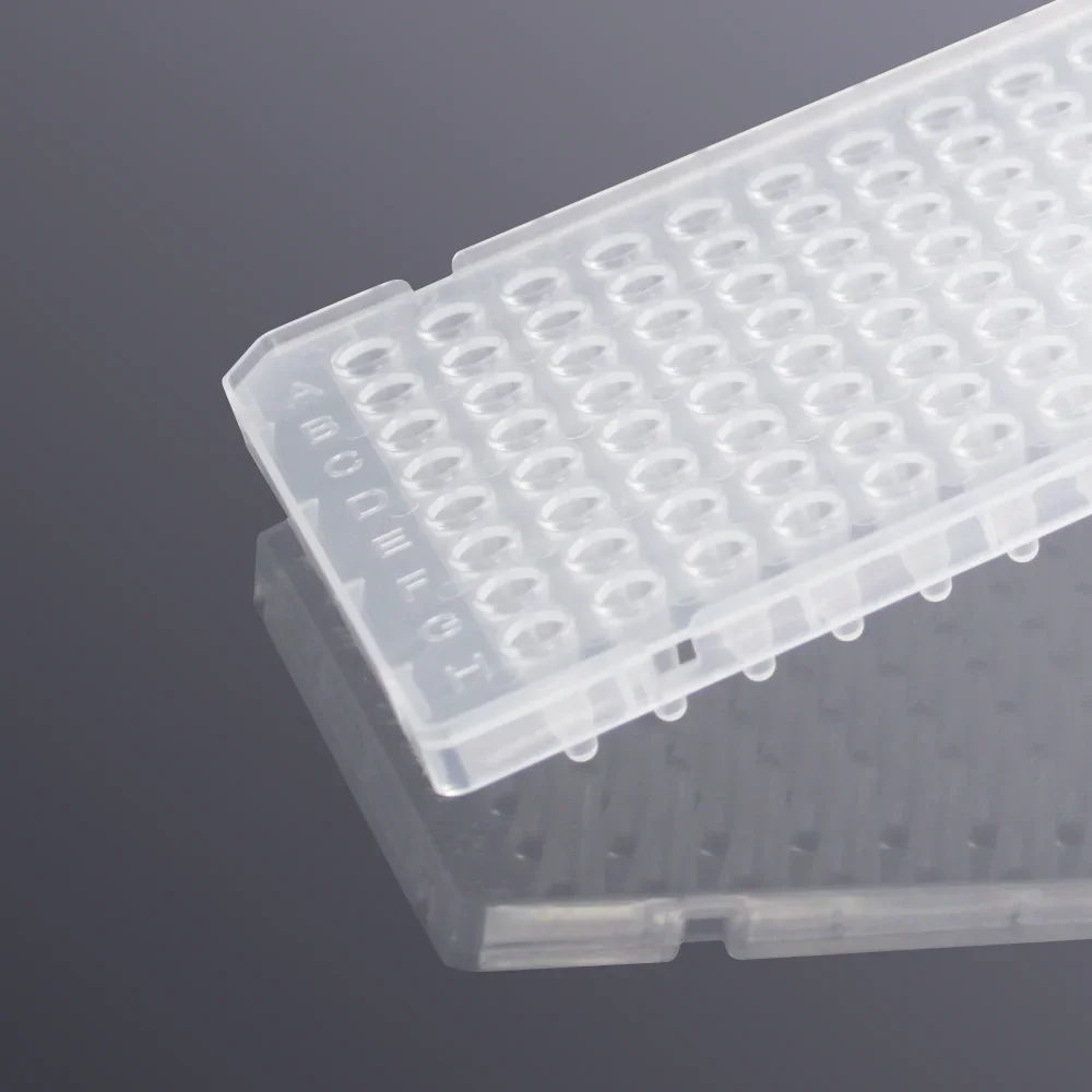 96-well PCR Microplates PCR Plate Half Skirt Transparent PCR Tubes 0.1ml 0.2ml Nonpyrogenic Noncytotoxic DNase-/RNase-free 10/PK