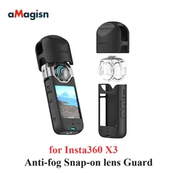 aMagisn Anti-fog Snap-on lens Guard  Compatible with aMagisn Silicone case For Insta 360 X 3