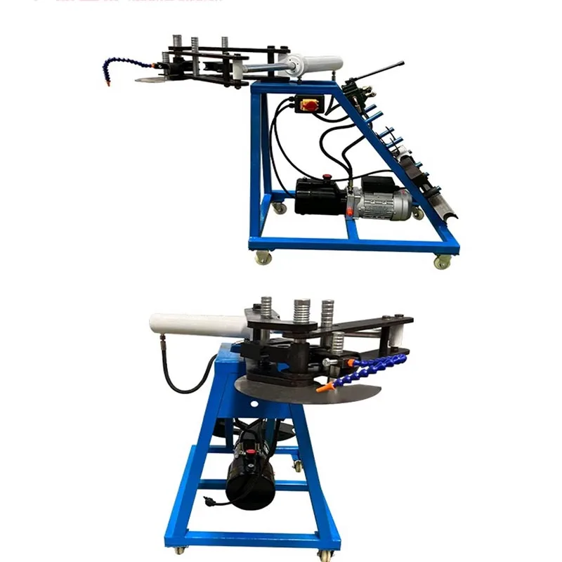 

HTB-1000 Electric Hydraulic Metal Pipe Bending Machine Workshop Equipments with 3 Sets of Molds with Bottom Wheel Customized