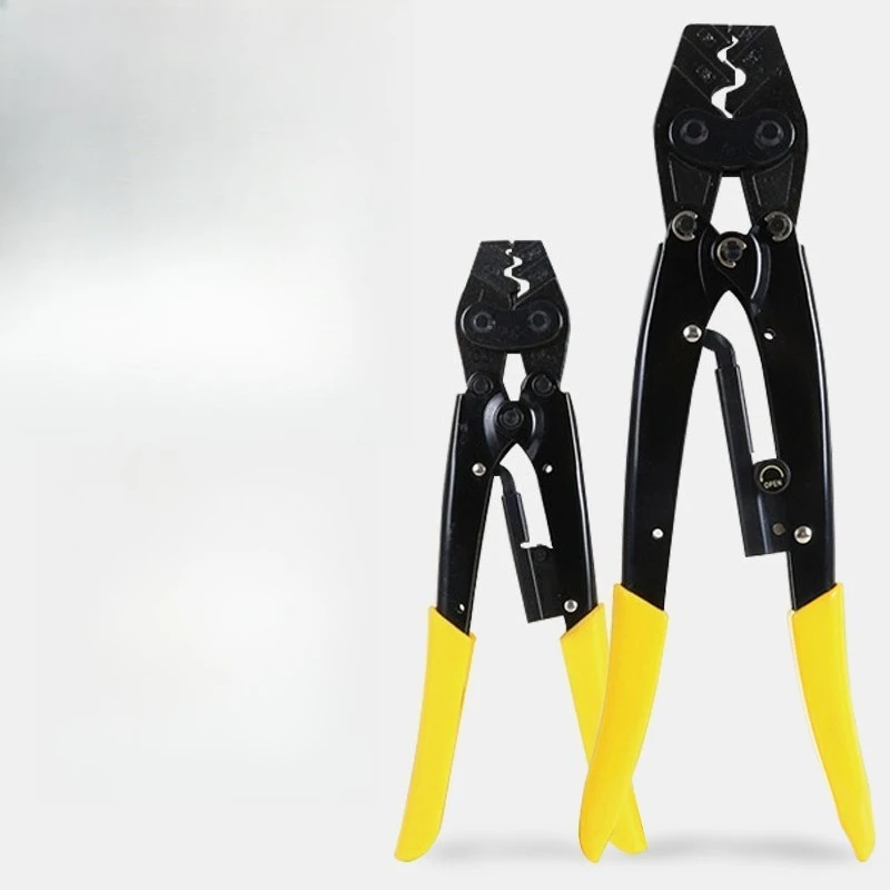 

Powerful terminal crimping pliers, ratchet cold-pressed bare terminal crimping pliers