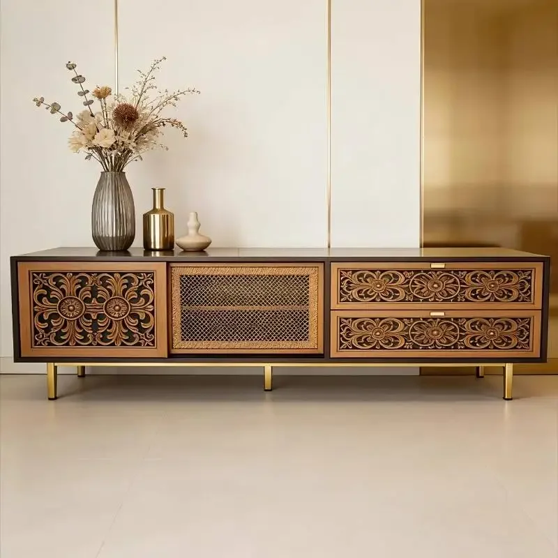 Compact Elegant Oak Tv Cabinet Storage Contemporary Convenient Reliable Tv Cabinet Mobile Soggiorno Entertainment Furniture