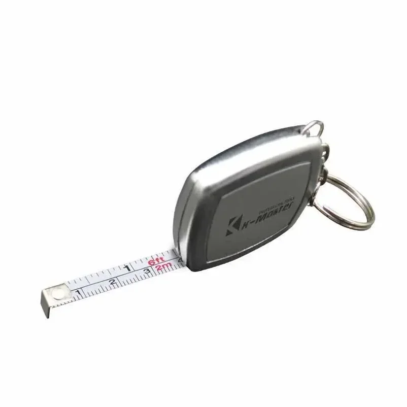 2M Mini Tape Key Chain Portable Cute Small Steel Tape Woodworking Measuring Hand Tools Festive Exquisite Small Gifts