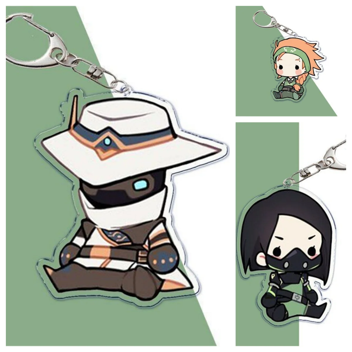 6CM Anime Valorant l Game Acrylic Keychain Model Cosplay Charm Characters Ornament Accessories Goods Collection Gifts