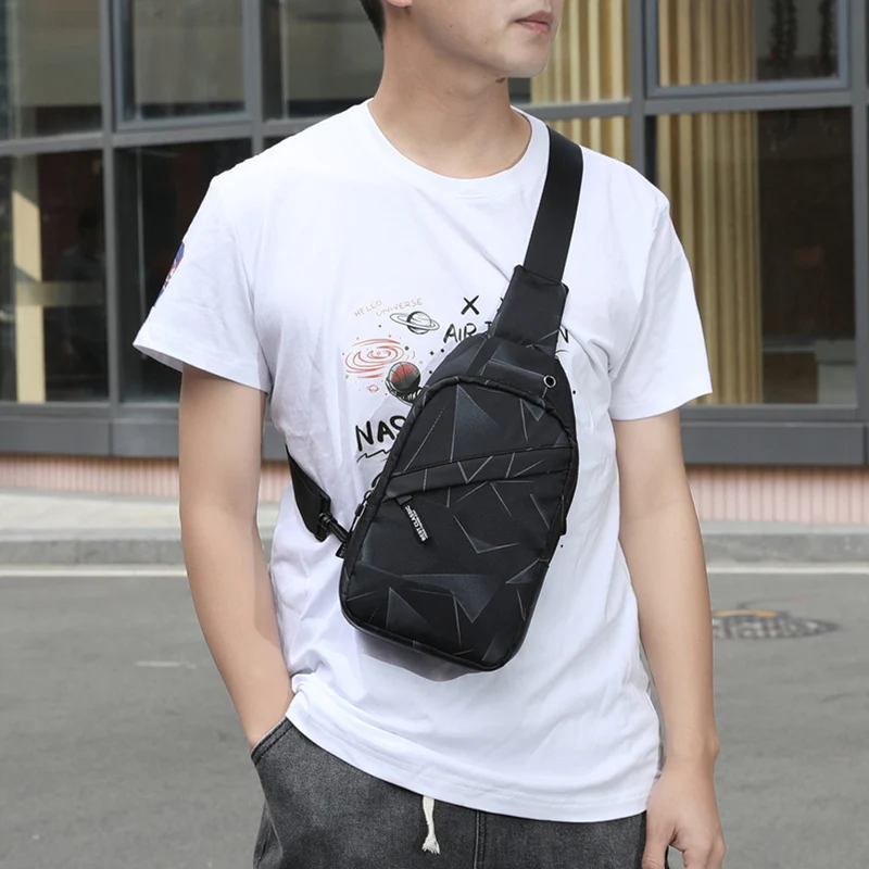 new-style-simple-outdoor-sports-crossbody-bag-for-men-and-women-casual-fashion-chest-bag-with-zipper-polyester