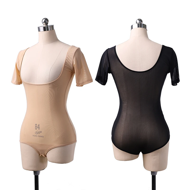 المرأة العلوي الذراع المشكل الصدر دعم مثير شفافة شير قمم Dancewear قصيرة الأكمام مفتوحة التمثال يوتار الرقص الشرقي بذلة